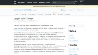 
                            10. Log In With Twitter · twitter/twitter-kit-ios Wiki · GitHub
