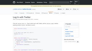 
                            10. Log In with Twitter · twitter/twitter-kit-unity Wiki · GitHub