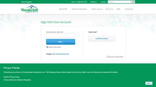 
                            8. Log in with Vanderbilt Mortgage and Finance