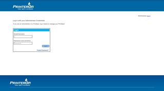 
                            4. Log in with your Administrator Credentials - PrinterOn