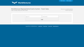 
                            4. Log in - WorldVentures Representative Events System