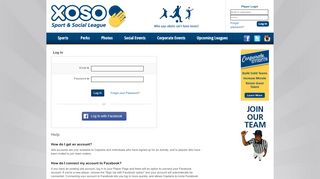 
                            8. Log In: Xoso Sport and Social League - Sacramento, CA