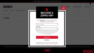 
                            4. Log in - Zippo.com