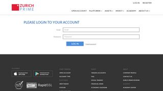 
                            2. Log in - Zurich Prime
