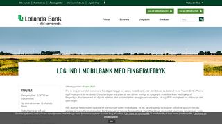 
                            3. Log ind i Mobilbank med fingeraftryk | Lollands Bank