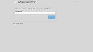 
                            4. Log ind med email-adresse - UCN Optagelse