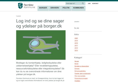 
                            9. Log ind og se dine sager og ydelser på borger.dk | Favrskov Kommune