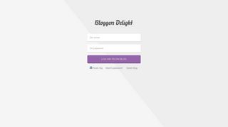 
                            1. Log ind på din blog - Bloggers Delight