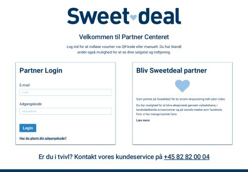 
                            3. Log ind på din konto - Sweetdeal