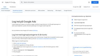 
                            2. Log ind på Google Ads - Hjælp til Google Ads - Google Support