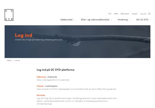 
                            13. Log ind på UC SYD's platforme | UC SYD