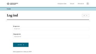 
                            2. Log ind - Undervisningsministeriet