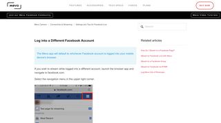 
                            7. Log into a Different Facebook Account – Mevo