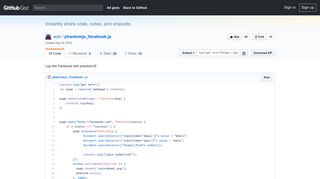 
                            10. Log into Facebook with phantomJS · GitHub