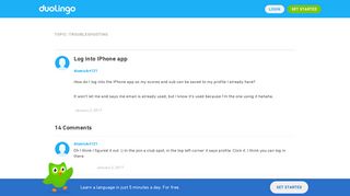 
                            3. Log into IPhone app - Duolingo Forum