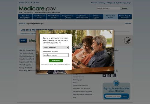 
                            2. Log into MyMedicare.gov | Medicare