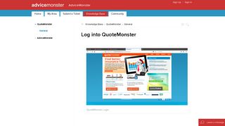 
                            12. Log into QuoteMonster