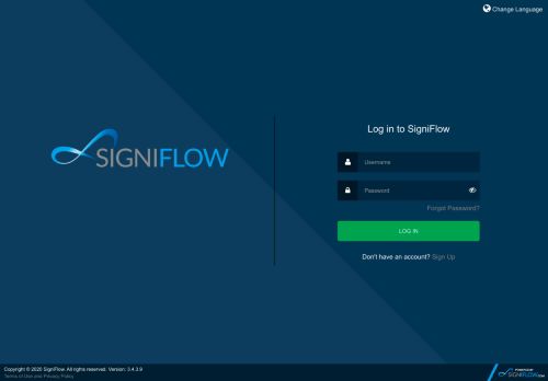 
                            1. Log into SignFlow - SigniFlow