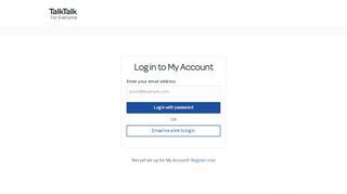 
                            3. Log into TalkTalk - My Account