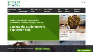 
                            3. Log into the Student@work application here - Home - Student@work.be