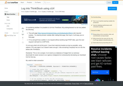 
                            10. Log into ThinkStock using cUrl - Stack Overflow