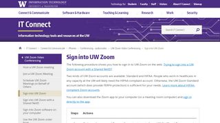 
                            9. Log into UW Zoom | IT Connect