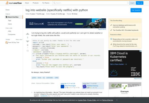 
                            8. log into website (specifically netflix) with python - Stack Overflow