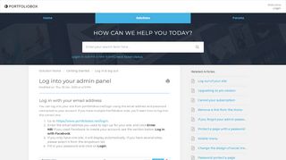 
                            9. Log into your admin panel : Portfoliobox