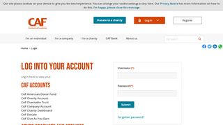 
                            8. Log into your CAF Account | Charities Aid Foundation
