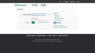 
                            3. Log on | Desjardins - AccèsD