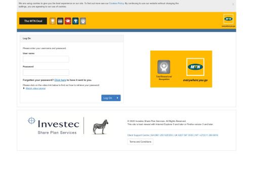 
                            4. Log On - investecss.co.za