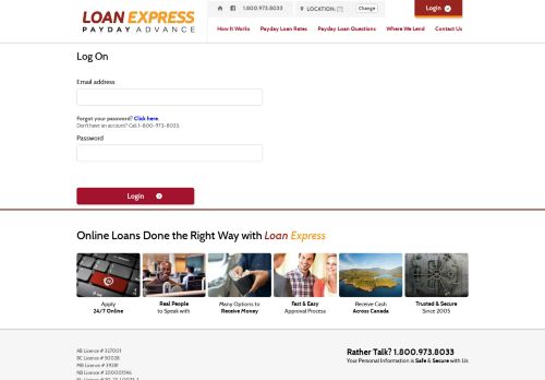 
                            3. Log On - Loan Express