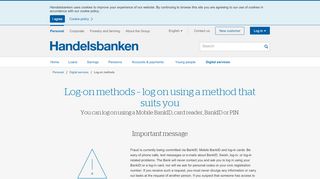 
                            1. Log-on methods | Handelsbanken