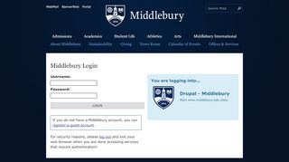 
                            4. Log On - Middlebury