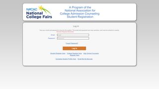 
                            12. Log On - NACAC College Fair