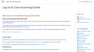 
                            2. Log on to Care eLearning Centre