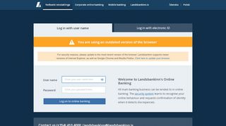 
                            3. Log on to online banking - Netbanki einstaklinga - Landsbankinn