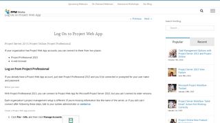 
                            12. Log On to Project Web App | PPM Works Blog