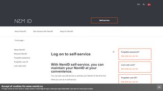 
                            7. Log on to self-service - NemID
