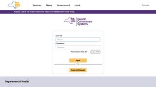 
                            9. Log on to the Health Commerce System