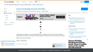 
                            10. Log out of google account remotely - Stack Overflow