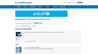 
                            6. Log out of this APP — MyFitnessPal.com