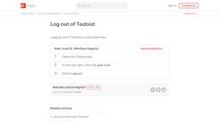 
                            9. Log out of Todoist – Todoist Help