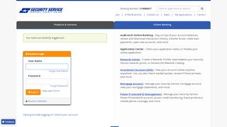 
                            2. Log Out - Security Service Federal Credit Union