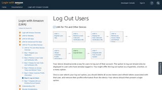 
                            1. Log Out Users | Login with Amazon - Amazon Developer