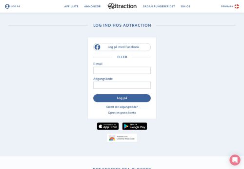 
                            1. Log på | Adtraction.com