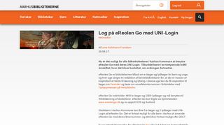 
                            2. Log på eReolen Go med UNI-Login | Aarhus Bibliotekerne