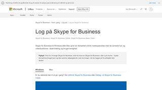 
                            7. Log på Skype for Business - Office Support