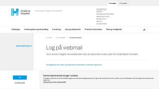 
                            2. Log på webmail - Hvidovre Hospital