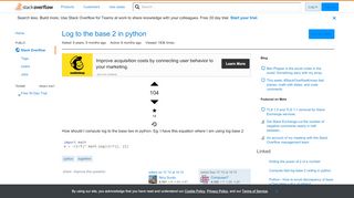 
                            10. Log to the base 2 in python - Stack Overflow